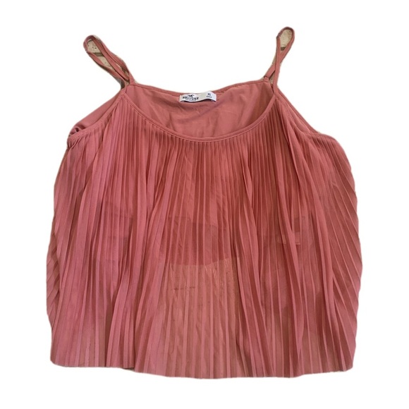 Hollister Pleated Cami Top - Dusty Rose Pink - Women's XL - Picture 1 of 5
